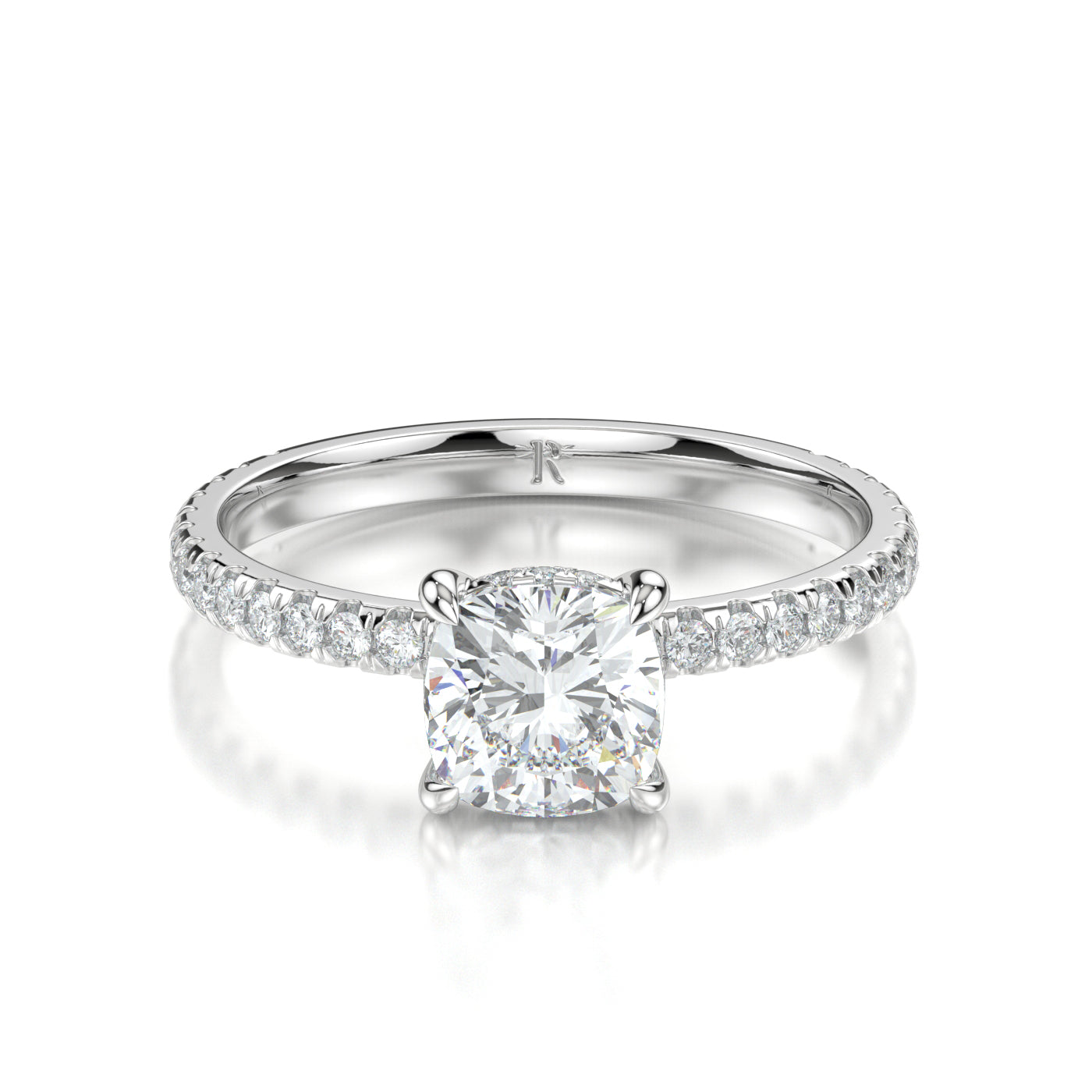 Summer White Gold Cushion Front