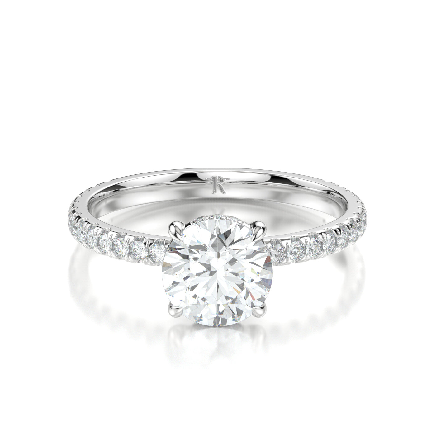 Summer White Gold Round Front