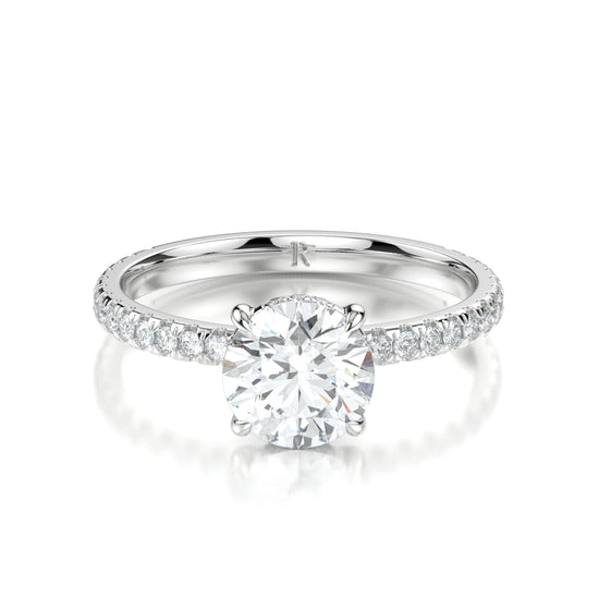 Summer White Gold Round Front