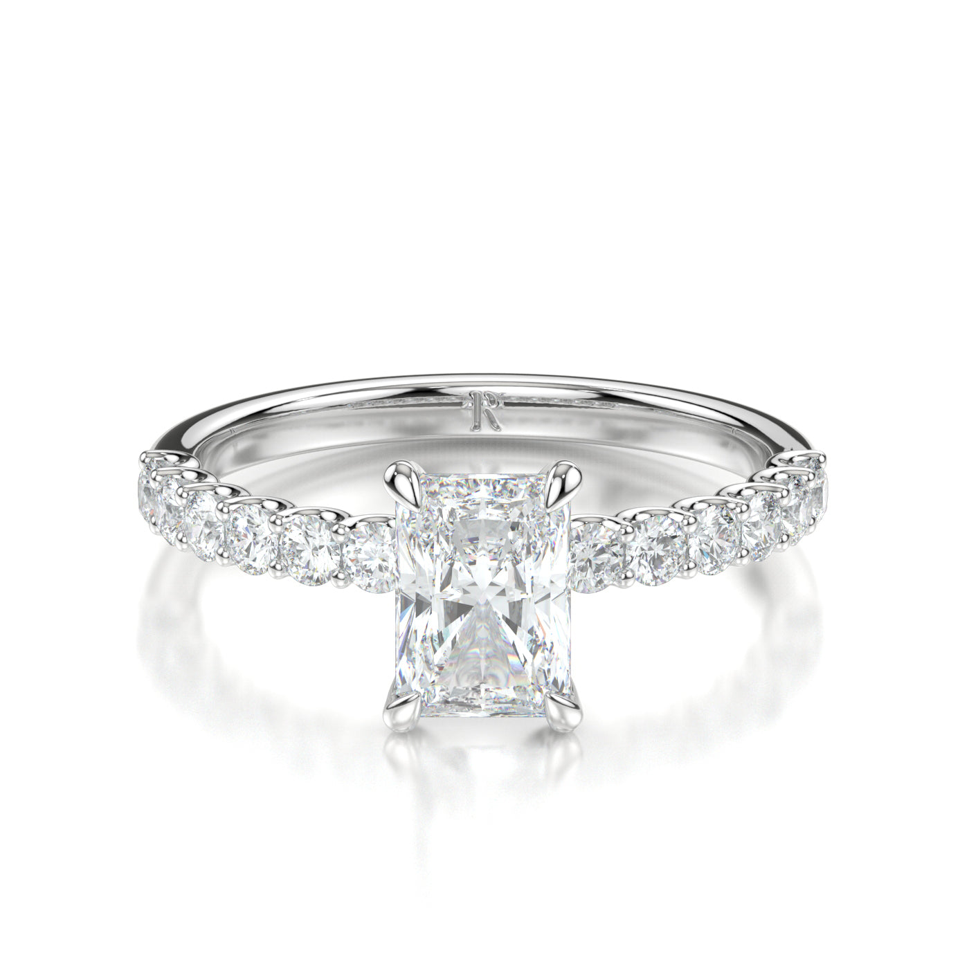 Sylvie White Gold Radiant Front