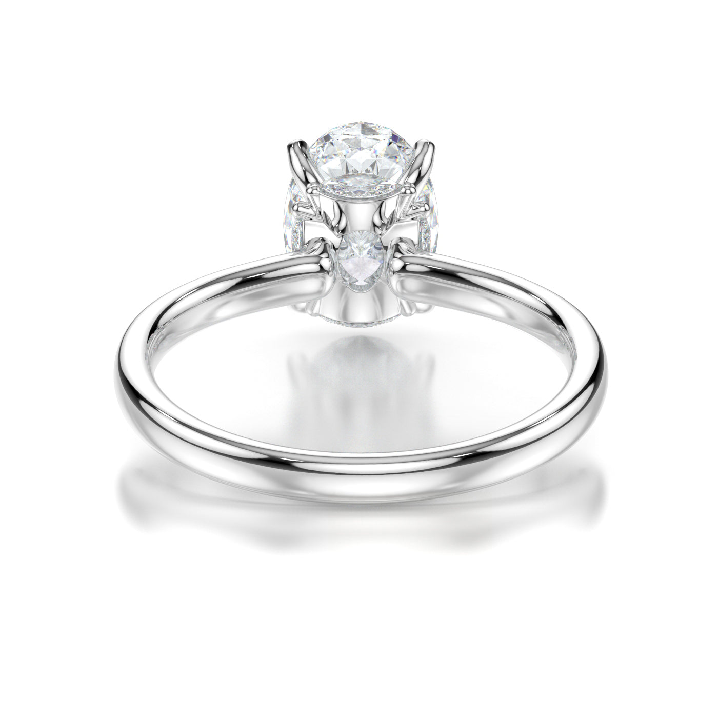 Taylor White Gold Oval Back