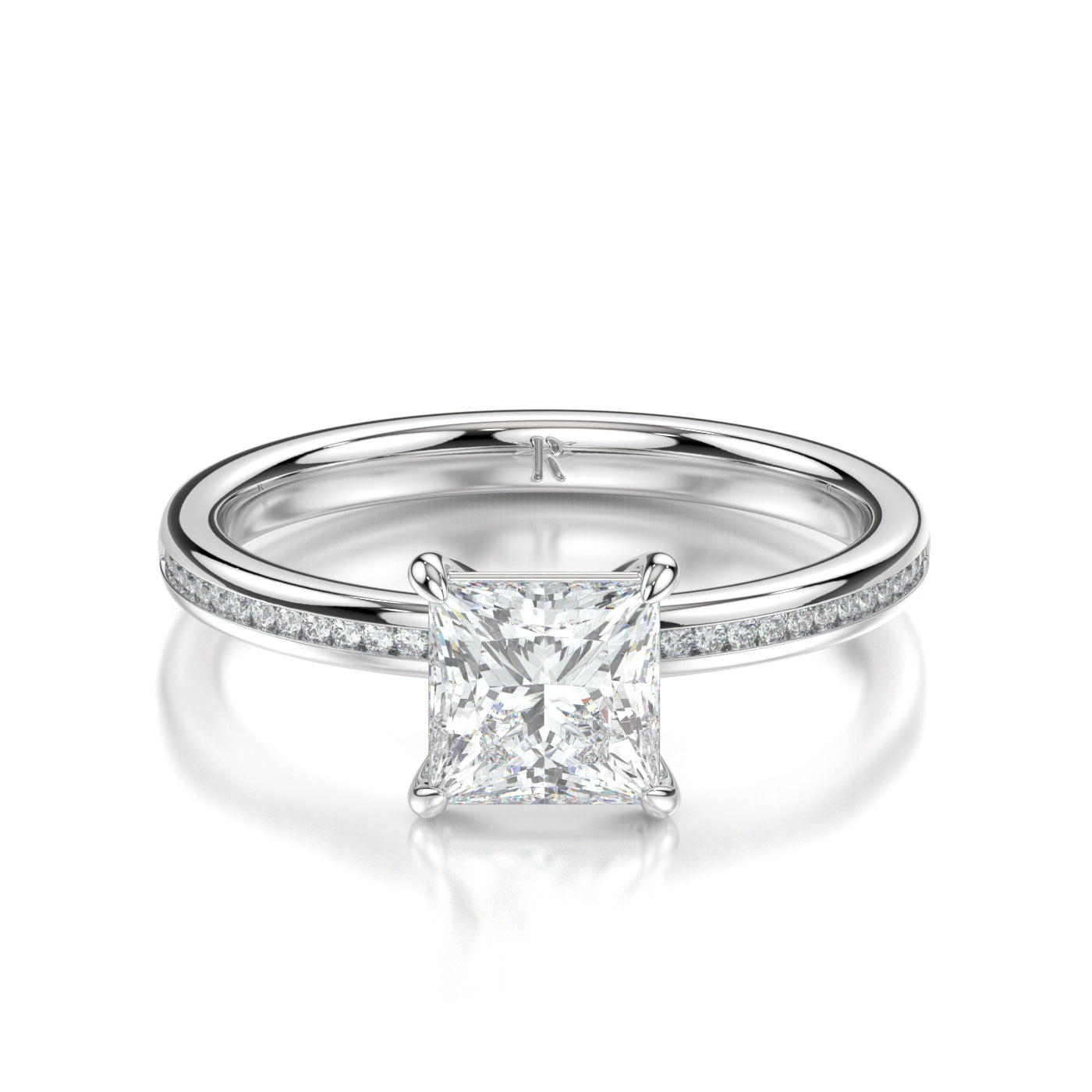Theodora White Gold Princess Front