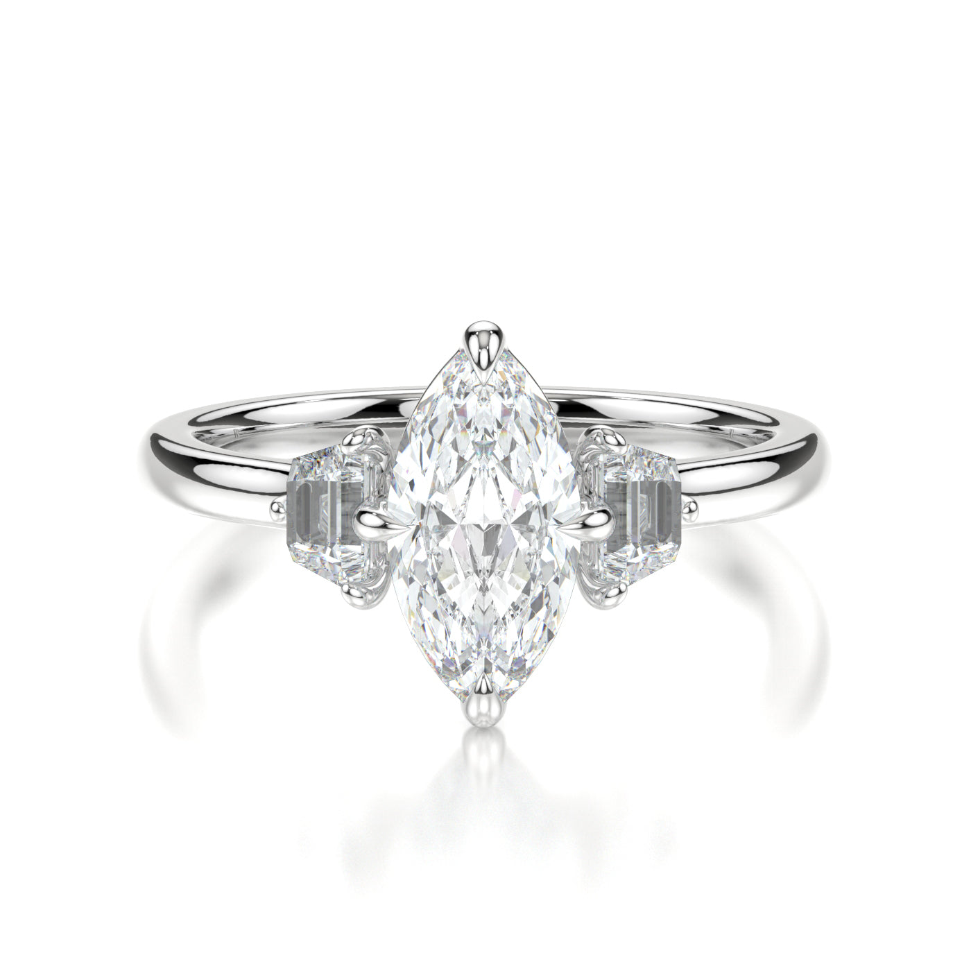 Venice Platinum Marquise Front