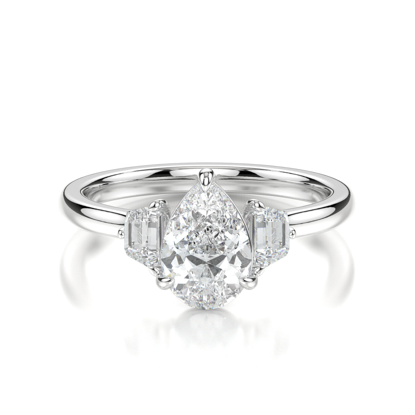Venice Platinum Pear Front