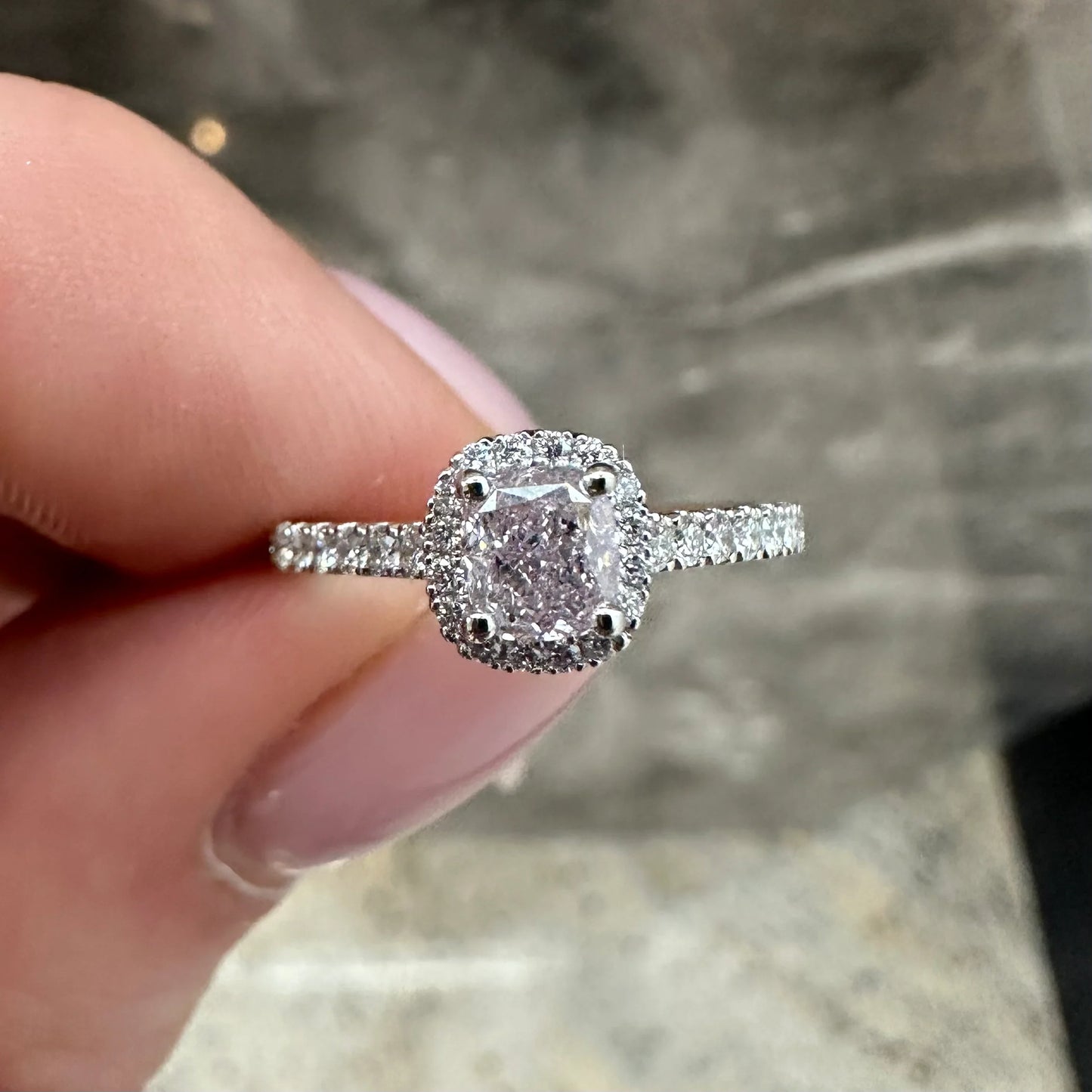 1.4 carat cushion cut diamond ring deals