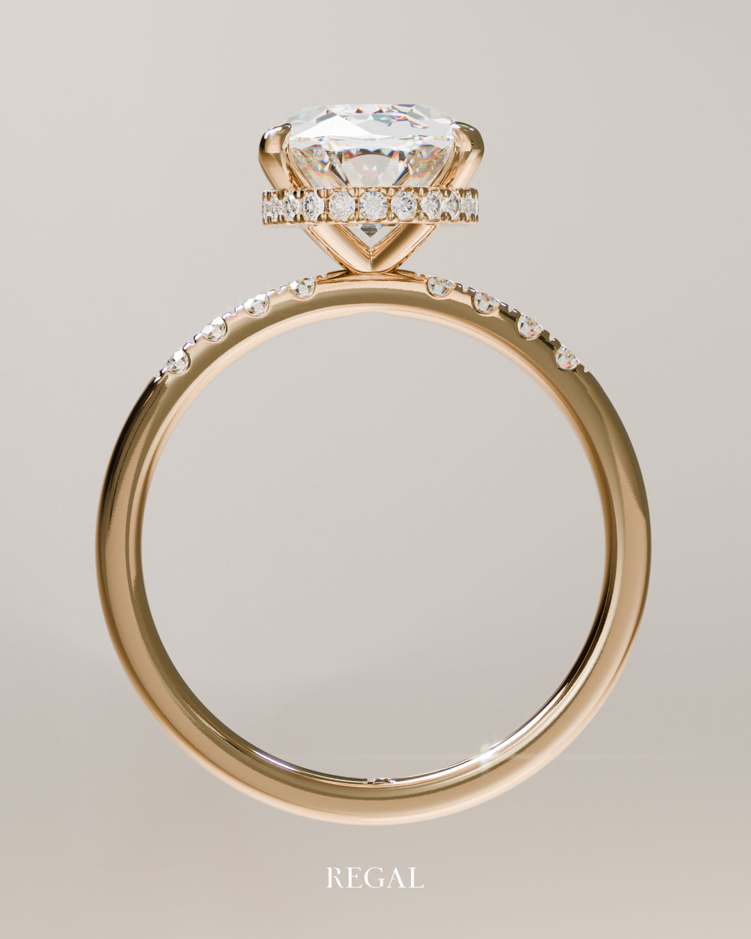 Gold ring with a diamond
