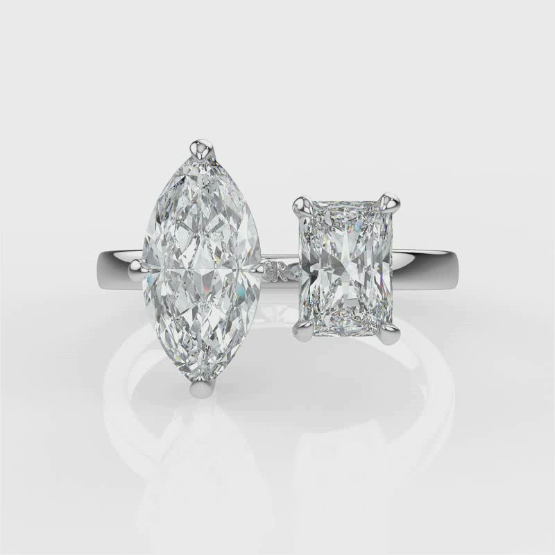 Load and play video in Gallery viewer, Kelly Platinum Marquise Video
