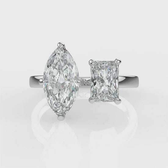 Load and play video in Gallery viewer, Kelly Platinum Marquise Video
