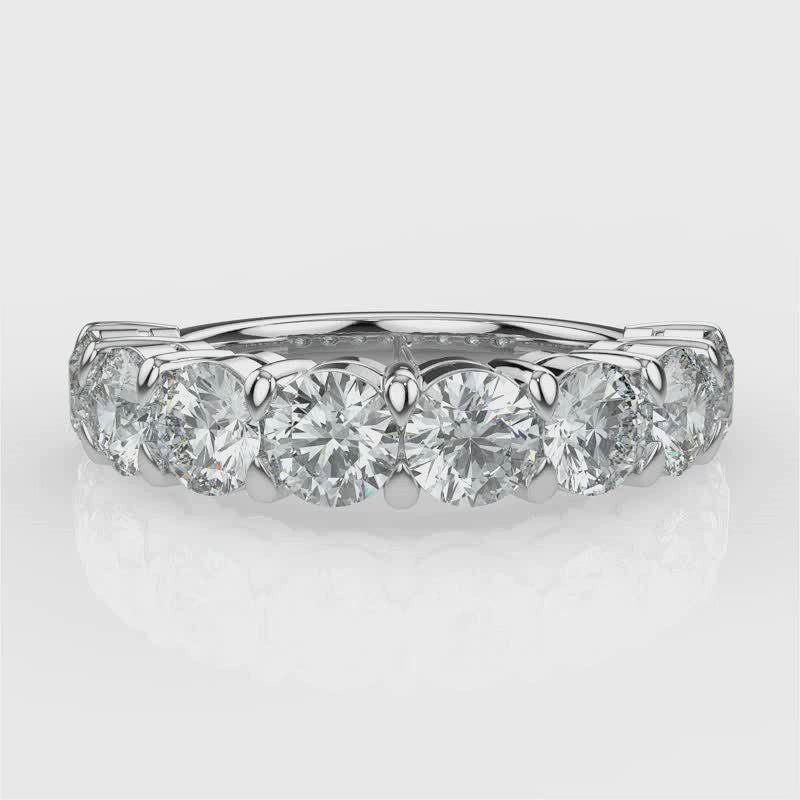 Load and play video in Gallery viewer, Half Eternity White Gold Round Video
