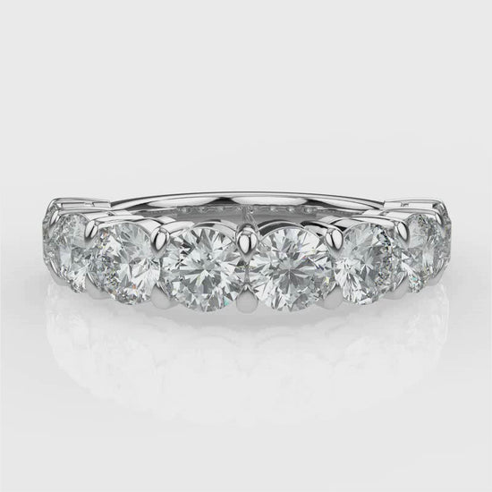 Load and play video in Gallery viewer, Half Eternity White Gold Round Video
