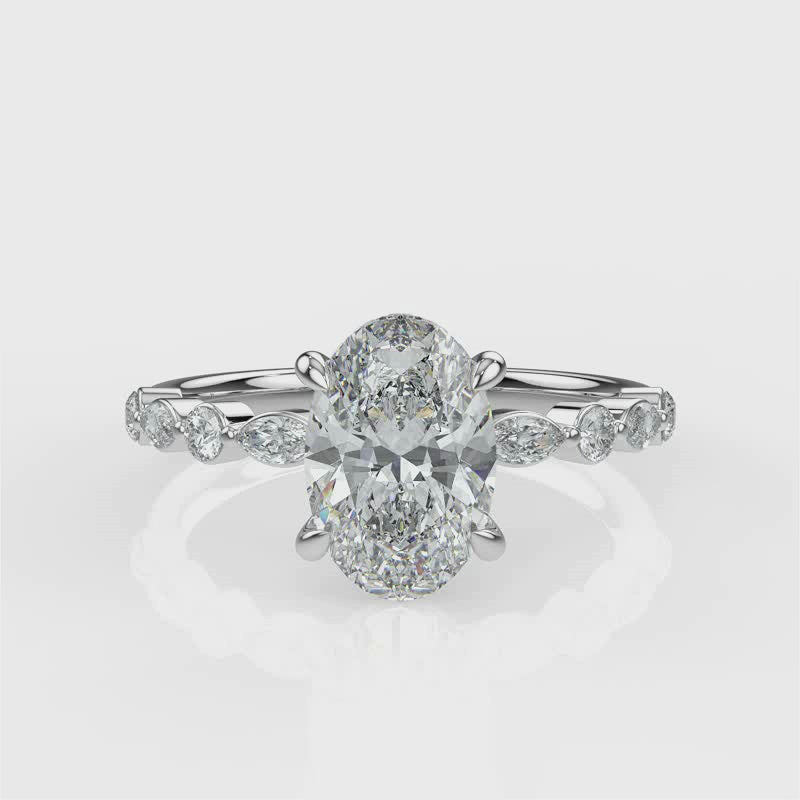 Load and play video in Gallery viewer, Eva Platinum Oval Video
