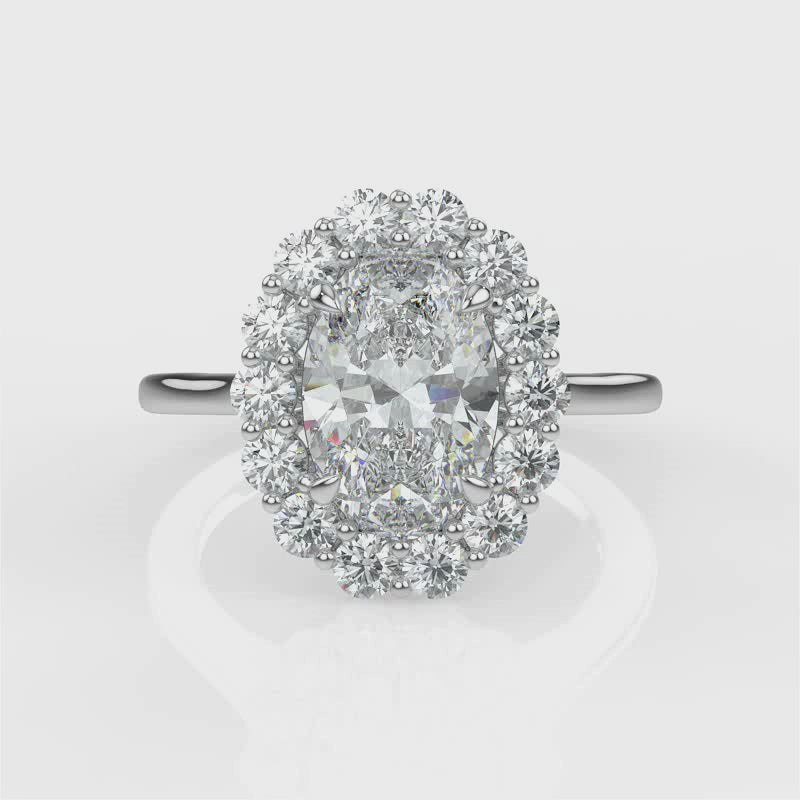 Load and play video in Gallery viewer, Cecilia Platinum Oval Video
