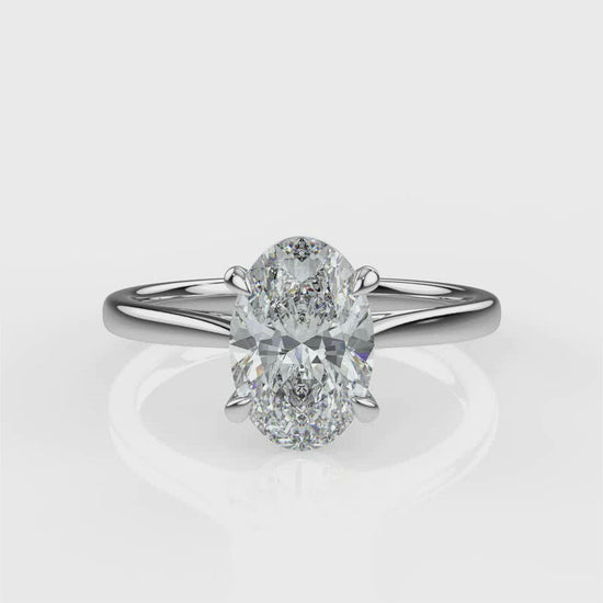 Load and play video in Gallery viewer, Anabelle White Gold Oval Video
