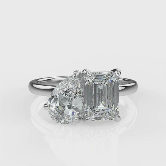 Load and play video in Gallery viewer, Sofia White Gold Emerald Video
