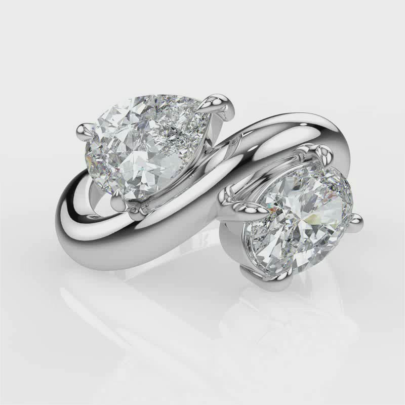 Load and play video in Gallery viewer, Daniella Platinum Pear Video
