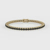 4ct Black Diamond Bracelet Yellow Gold  Round Video