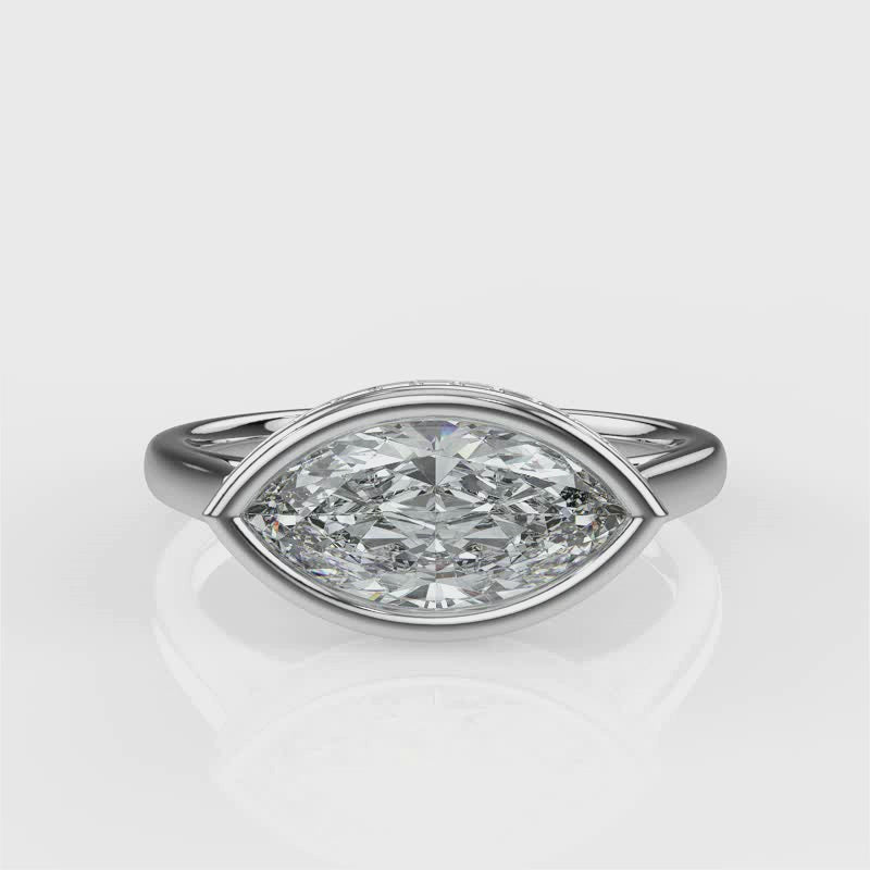 Load and play video in Gallery viewer, Sasha Platinum Marquise Video
