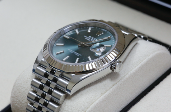 Rolex Datejust 41 Jubilee Mint Green Regal - Hatton Garden Jewellers